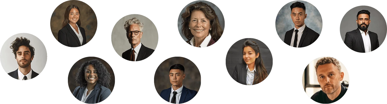 Portrait headshots of the independent lawyers on the GitLaw standards committee